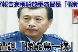 台軍報告妄稱解放軍演習是「假新聞」，遭諷「像鴕鳥一樣」