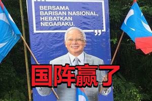 肖像板遭惡搞握藍眼旗，納吉：這代表國陣贏了