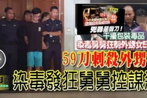 59刀刺殺外甥女染毒發狂舅舅控謀殺