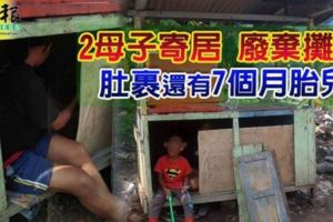 2母子寄居廢棄攤檔肚裹還有7個月胎兒