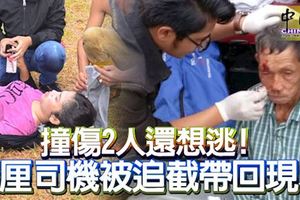 ﻿撞傷2人還想逃！羅釐司機被追截帶回現場