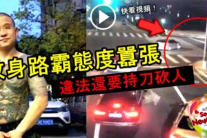 駕寶馬的紋身路霸態度囂張，違法還要持刀砍人反被對方奪刀砍死！快看視頻！