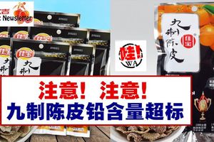 佳寶九製陳皮　被驗出鉛超標