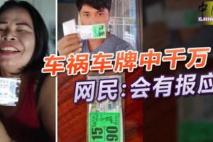 車禍車牌連連中千萬網民：會有報應！