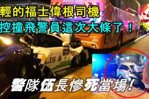 ​警員盤查取締巴士，遭失控轎車撞飛致死！警隊伍長慘死當場！司機這次大條了！