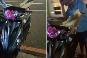節儉騎10年破車！女兒送「7萬摩托車大禮」老爸躲廁所淚崩　一催油門突然笑不出來了