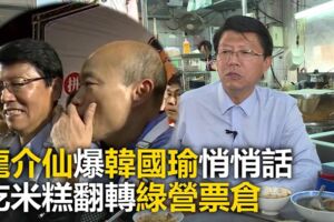 龍介仙爆韓國瑜悄悄話 吃米糕翻轉綠營票倉