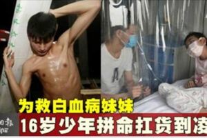 為了救白血病妹妹16歲少年拚命扛貨到凌晨