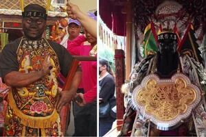 神靈護體？！黑面男神起乩，高粱一口乾，眼睛眨也不眨，信徒看完都驚呆！