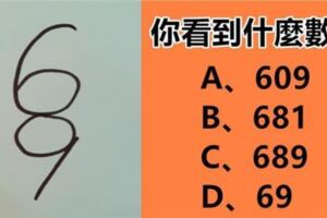 圖中第一眼看到什麼數字，看出你是怎樣的人？快來測試看看，准！