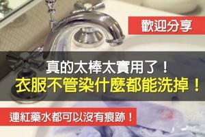 必看必收藏！衣服上不管染上什麼都能洗掉了，太神奇了！！