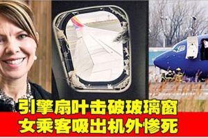 引擎扇葉擊破玻璃窗女乘客吸出機外慘死!