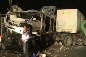 國3苗栗車禍！3大車追撞1死2傷