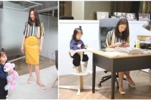 細節見教育！隋棠「帶2歲女兒陪上班」　進公司「小動作曝光家教」網看傻：才2歲教成這樣！