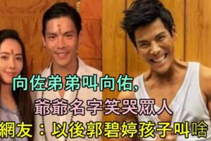 向佐弟弟叫向佑，爺爺名字笑哭眾人，網友：以後郭碧婷孩子叫啥？