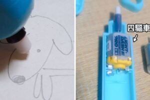 哥幫妹修電動橡皮擦「裝上四驅車馬達」　3萬網友噴飯：轉速快到考卷會破！