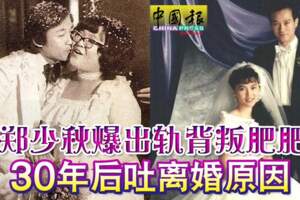 鄭少秋爆出軌背叛肥肥30年後吐離婚原因