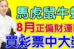 8月正偏財連旺的生肖，買彩票中大獎，年底行大運