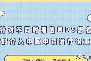 針對不同時期的MDS患者，及時介入中醫中藥治療很重要！