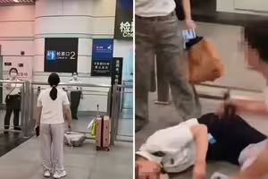 搭高鐵遲到被拒乘車　女子失控怒毆站務人員