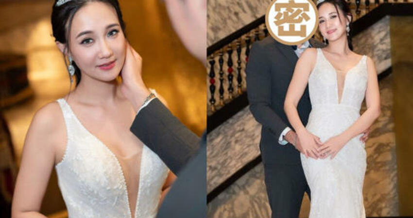 何妤玟曬深V婚紗「西裝男」身分出爐了！ 羞喊：值得我付出愛的人