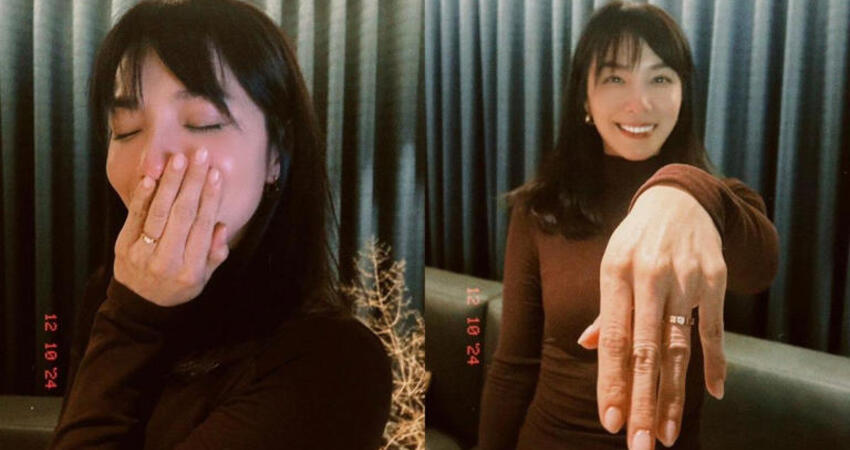 女星生日甜嫁圈外尪！情人節被鑽戒套牢：意想不到的驚喜跟驚嚇