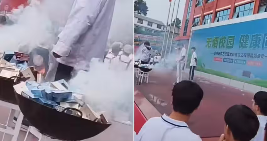 學校焚燒沒收香菸　反變集體吸二手菸