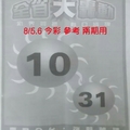 8/5.6 今彩【大轟動】 參考 兩期用