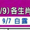 情況很緊急~9/3~9/9 各生肖整體運勢。看你有幾個讚。