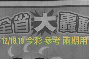 12/18.19 今彩 【大轟動。殺豬版】參考 兩期用