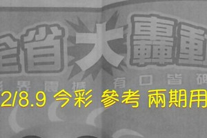 2/8.9 今彩 【大轟動】參考 兩期用