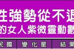 個性強勢從不退讓的女人紫微靈動數