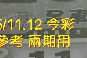 5/11.12 今彩 【財神密碼】參考 兩期用。