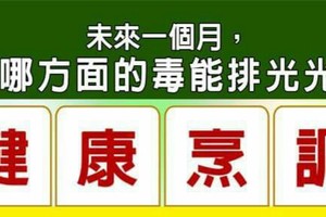 超神準測~【未來一個月，我哪方面的毒能排光光？】..分享，測完留言16888分享好運來。 