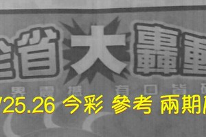 5/25.26 今彩【大轟動】 參考 。二中一。超強。兩期用