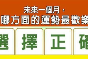 超神測驗~【未來一個月，我在哪方面的運勢最歡樂？】。留言1688一路發。。