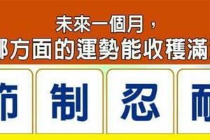 超神測驗~【未來一個月，我在哪方面的運勢能收穫滿滿？】。留言1688一路發。。