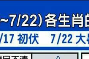 情況很緊急~7/16~7/22 各生肖整體運勢