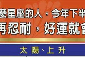 什麼星座的人，今年下半年不必再忍耐，好運就會來？