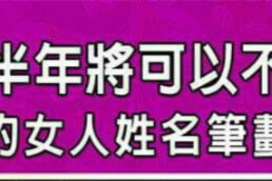 今年下半年將可以不再心煩的女人姓名筆劃