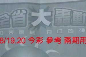 8/19.20 今彩【大轟動】 參考 兩期用