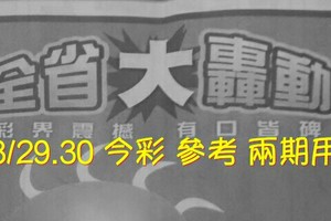 8/29.30 今彩【大轟動】 參考 兩期用