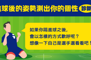 從進球後的姿勢，可以測出你的個性！？~~~