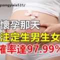 原來懷孕那天，早已註定生男生女（准確率達97.99%）