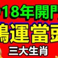 2018年開門紅，鴻運當頭的3大生肖