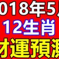 鄭博士12生肖2018年5月財運預測