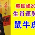 蘇民峰2021年12生肖運勢解析（鼠牛虎兔）