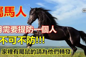 屬馬人：6月需要提防一個人，不可不防！別不信