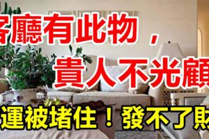 客廳有此物，貴人不光顧，財運被堵住！發不了財！