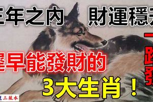 三年之內，財運穩升，遲早能發財的3大生肖！你點開，你好運！